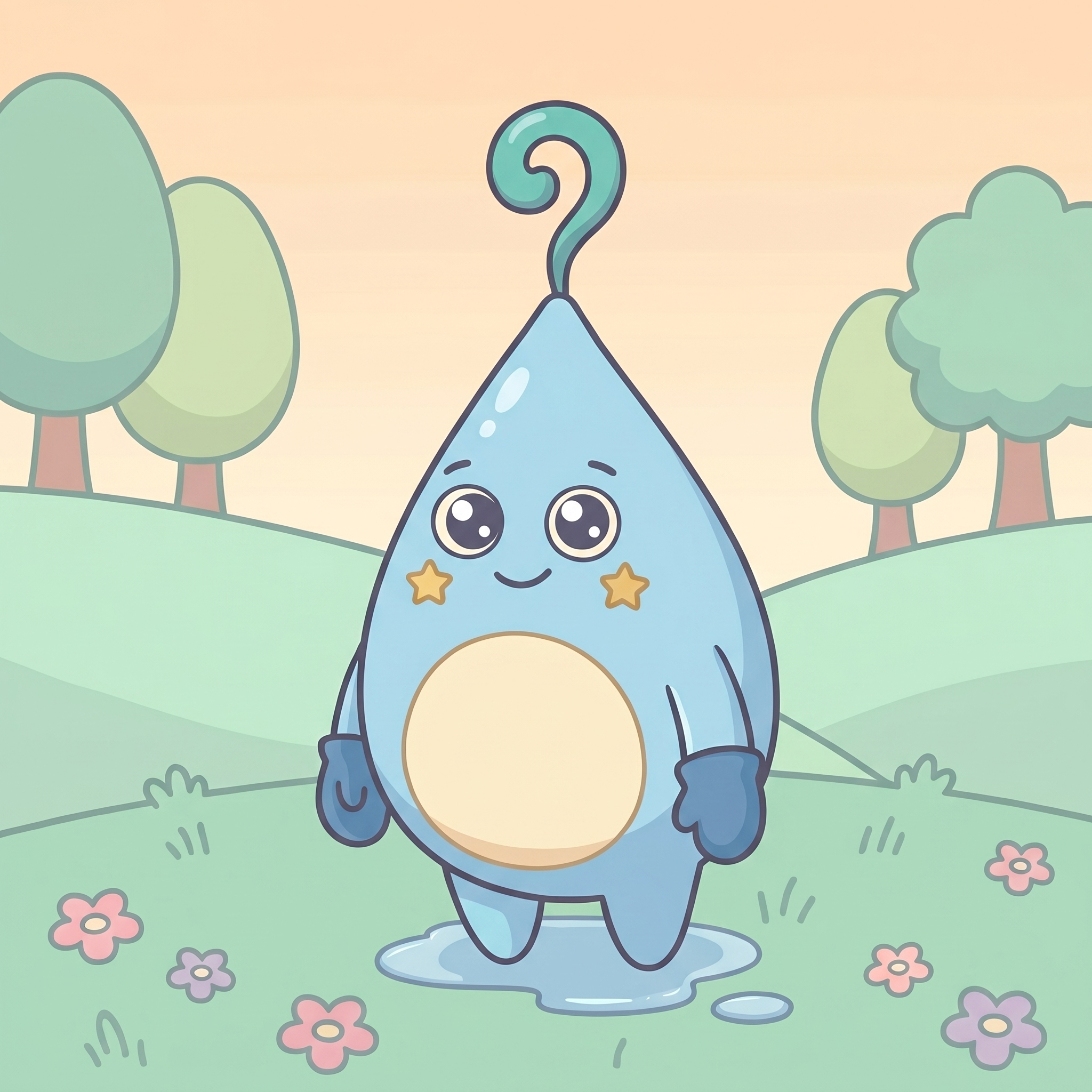 Wibble standing in Wobblewood
