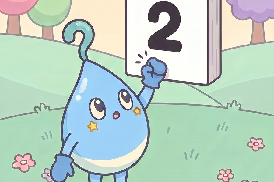 Wibble holding up a day counter